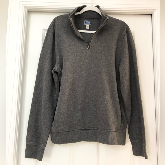 Men’s J. Crew French Rib Half-Zip Sweatshirt Sweater Top with Pockets - Picture 4 of 16